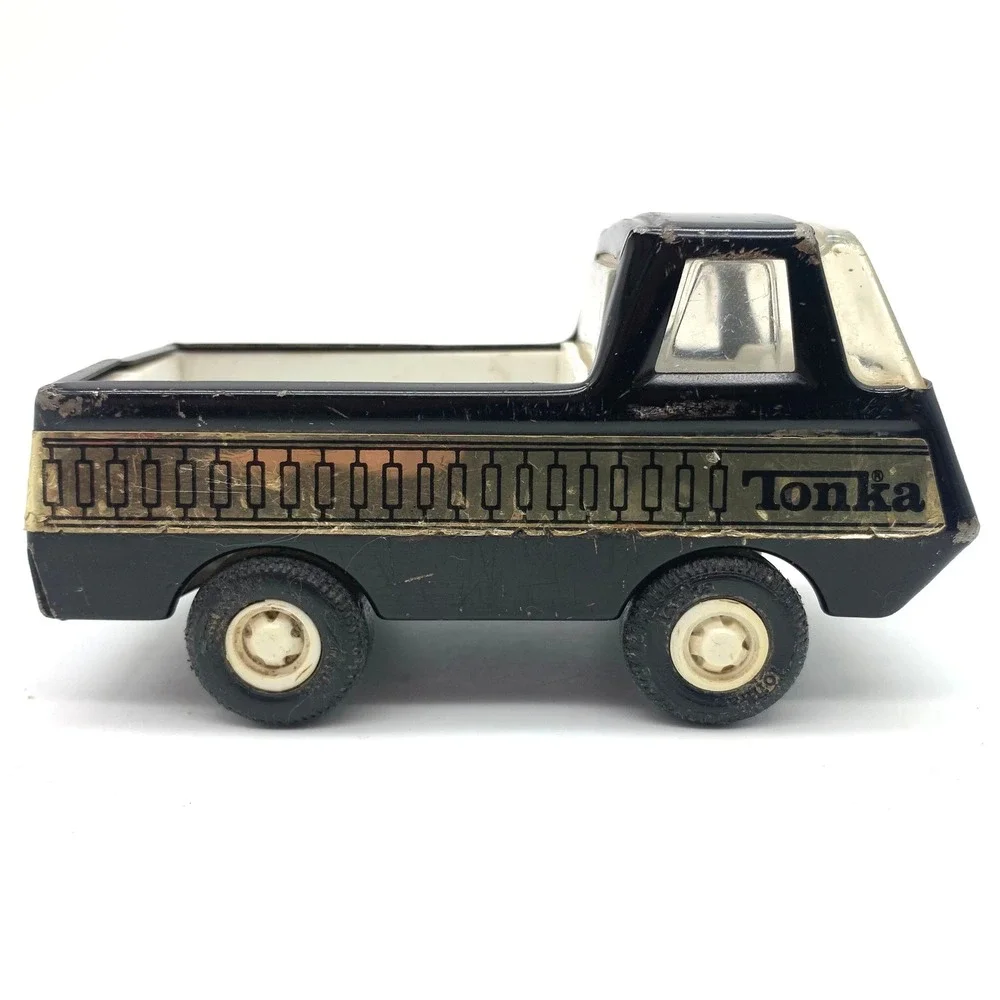 Vintage 1970 Tonka Aero Mini Pickup Truck Black Pressed Steel Made in USA HTF